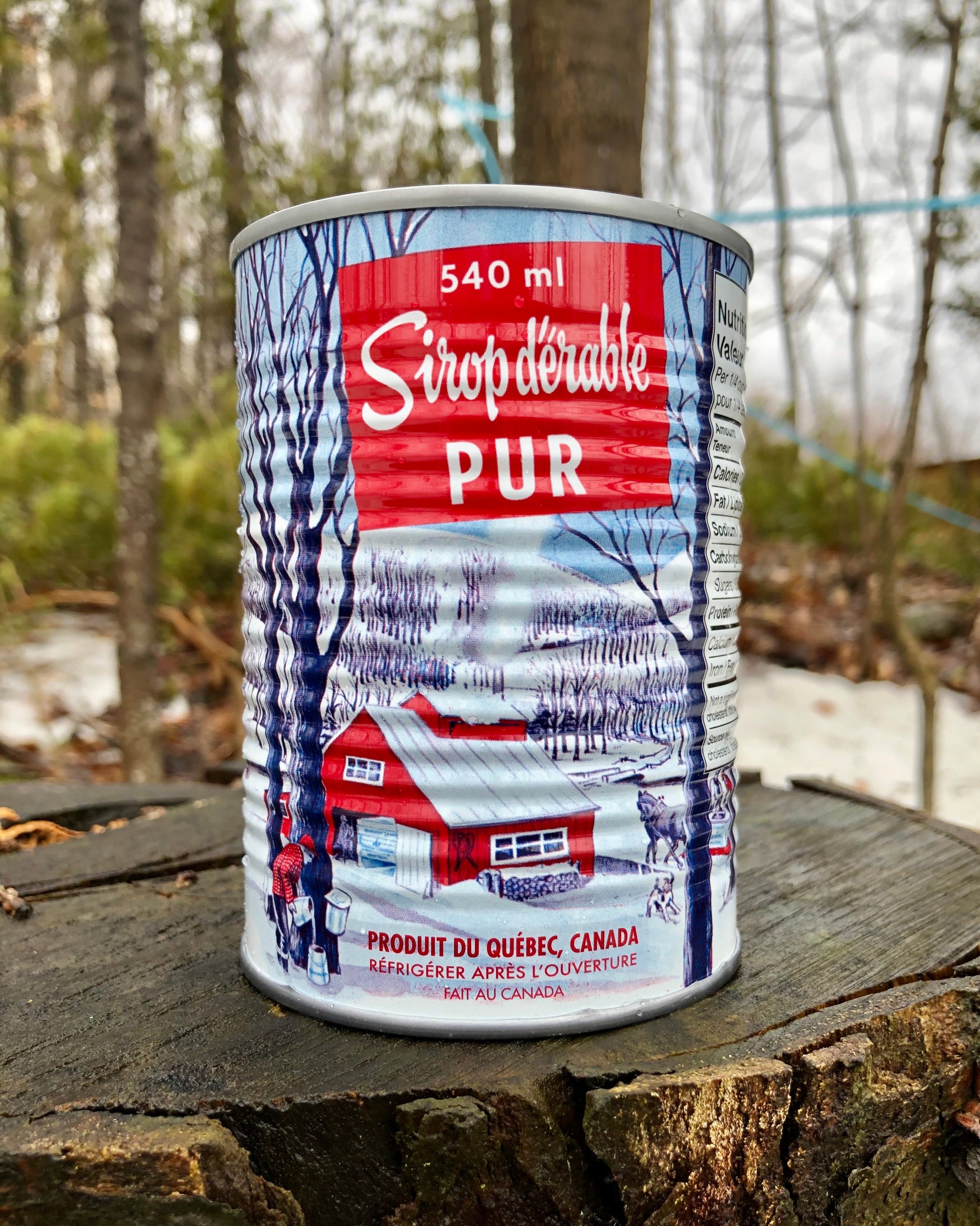 Sirop canne standard 540ml (Maple syrup, standard 540 can)