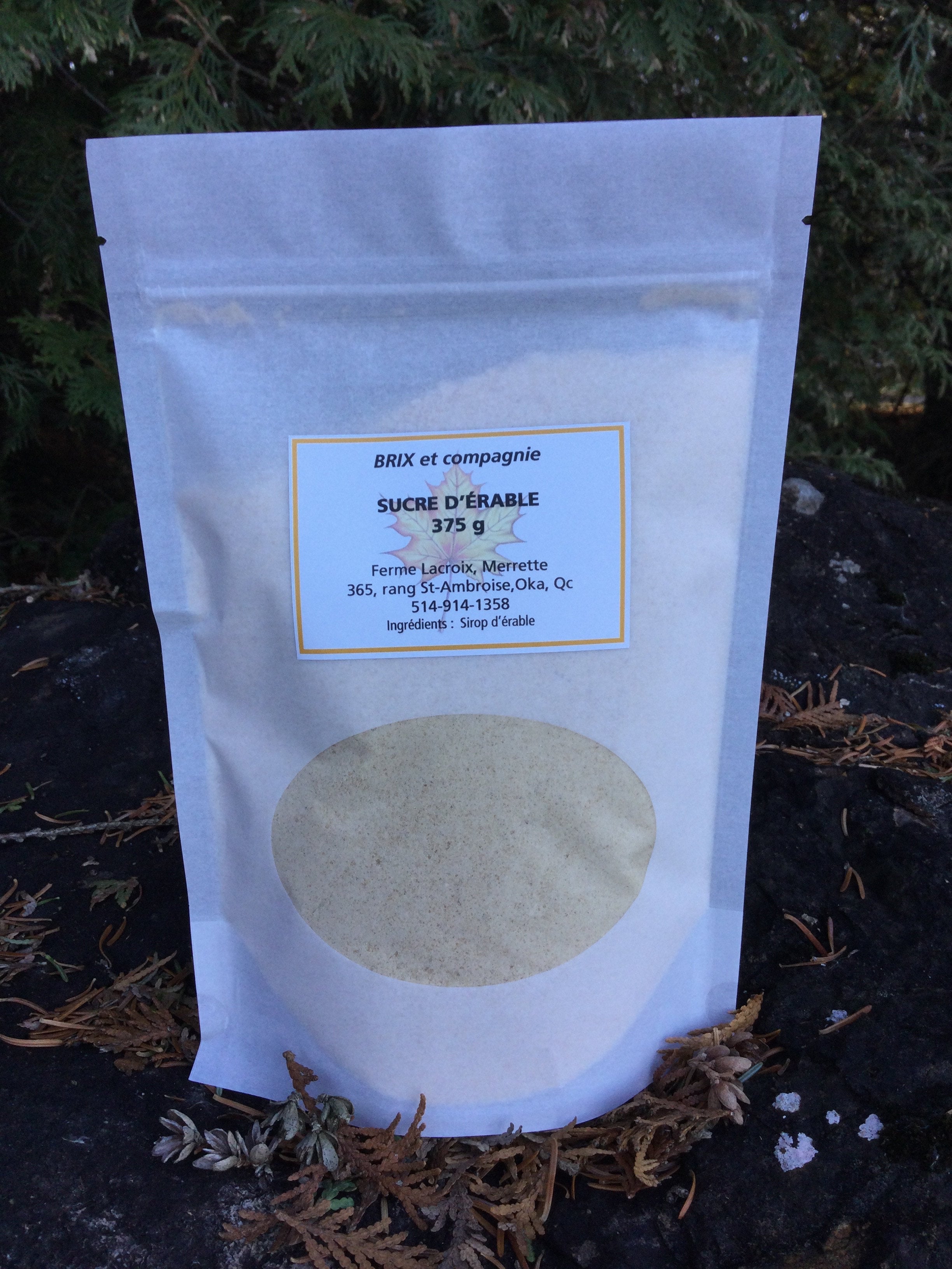 Sucre d'érable granulé (Granulated maple sugar)