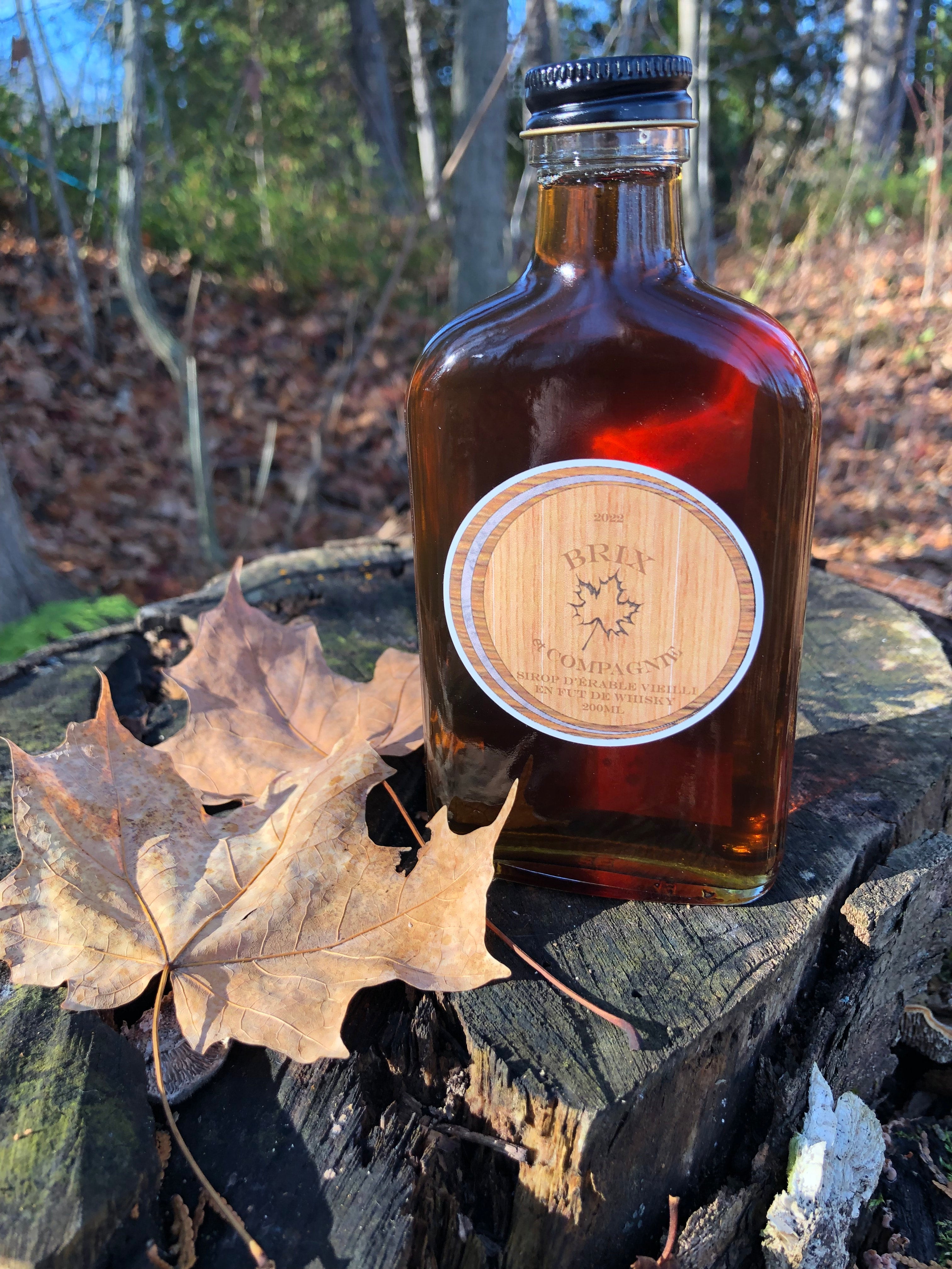 Sirop vieilli en fût de Whisky (Whisky barrel aged Maple syrup) 200 ml
