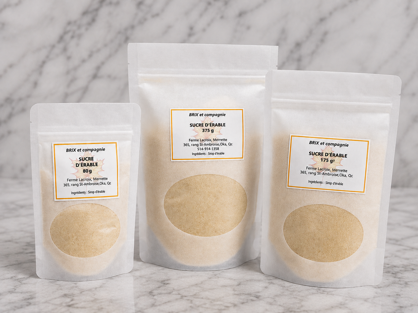 Sucre d'érable granulé (Granulated maple sugar)